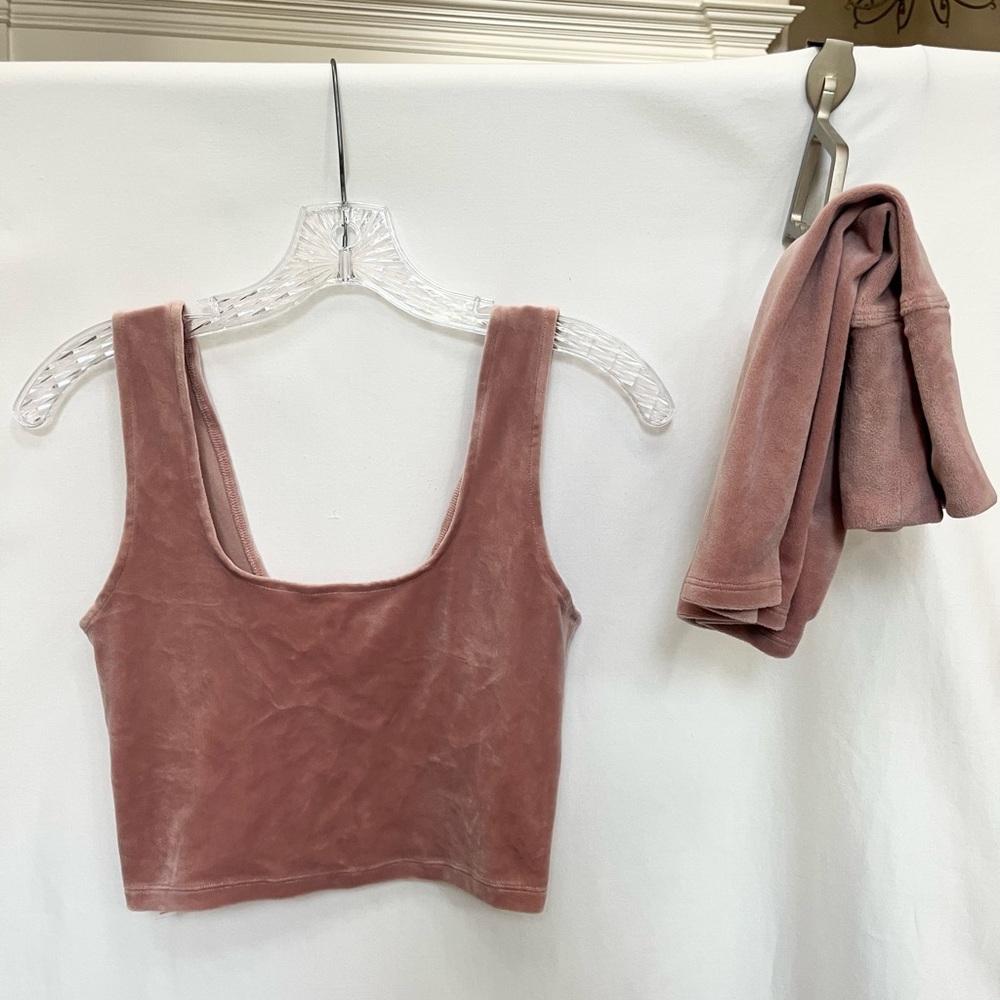 Mauve Velvet Workout Set